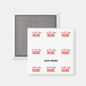 STILISCH MODERNE, ZOLLBARE WEISSE, ÜBERPRÜFTE MARK MAGNET (Vorderseite/Rückseite)