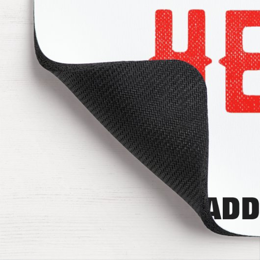 STILISCH MODERNE, ZOLLBARE WEISSE, ÜBERPRÜFTE MARK MOUSEPAD (Ecke)