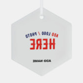 STILISCH MODERNE, ZOLLBARE WEISSE, ÜBERPRÜFTE MARK ORNAMENT AUS GLAS (Rückseite)