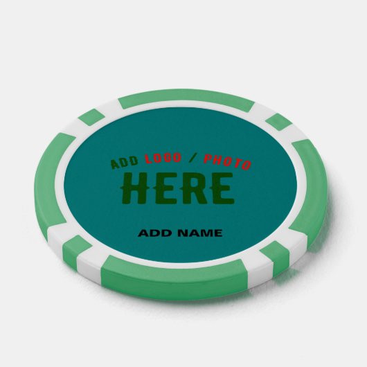 STILISCH MODERNES CUSTOM AQUAMARIN GREEN ÜBERPRÜFT POKERCHIPS (Einzeln)