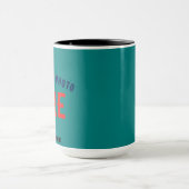 STILISCH MODERNES CUSTOM AQUAMARIN GREEN ÜBERPRÜFT TASSE (Zentrum)