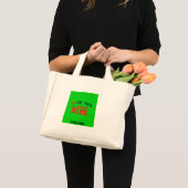 STILISCH MODERNES CUSTOM BROWN LIME GREEN MARKIERT MINI STOFFBEUTEL (Vorderseite (Produkt))