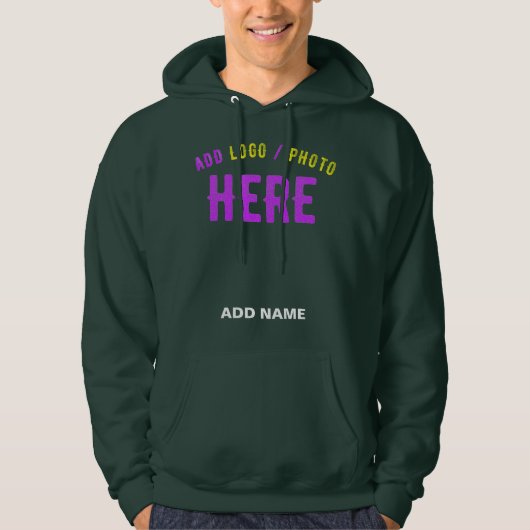STILISCH MODERNES KUSTOM TIEFER WALD GRÜNE MARKIER HOODIE (Vorderseite)