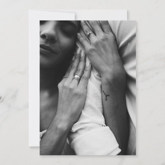 Stilish smaragdgrün-weiße Hochzeit Einladung (Rückseite)