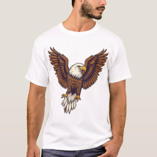 Stilisierte Adlerlandung - grafische Illustration T-Shirt