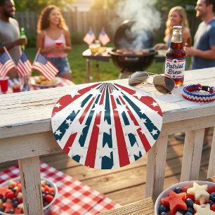 Stilisierte amerikanische Flaggenkleber Runder Aufkleber