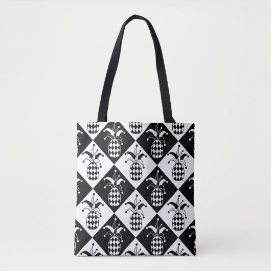 Stilisierte Ananas Harlequin Doodle Muster Tasche (Vorderseite)