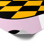 Stilisierte Ananas. Hut und Rhombus Harlequin. See Poster (Ecke)