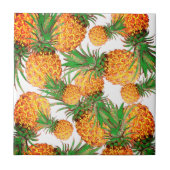 Stilisierte Ananas Pattern Yummy Fliese (Vorderseite)