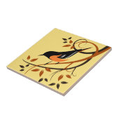 Stilisierte Baltimore Oriole-Kunst-Fliesen Fliese (Seite)