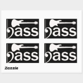 Stilisierte Bass Gitarre Sticker (Blatt)