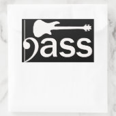 Stilisierte Bass Gitarre Sticker (Tasche)