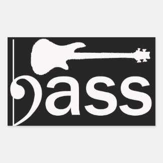 Stilisierte Bass Gitarre Sticker