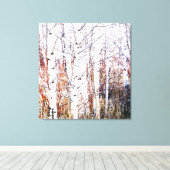 Stilisierte Birkenwälder Leinwanddruck (Insitu (Holzboden))