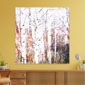 Stilisierte Birkenwälder Leinwanddruck (Insitu (Wohnzimmer))