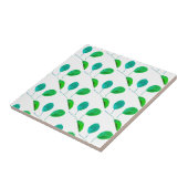 Stilisierte Birnbaumleaf Textur Print Fliese (Seite)