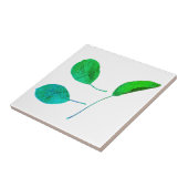 Stilisierte Birnbaumleaf Textur Print Fliese (Seite)