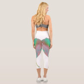 Stilisierte Birnbaumleaf Textur Print Leggings (Rückseite)