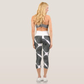 Stilisierte Birnbaumleaf Textur Print Leggings (Rückseite)