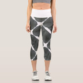 Stilisierte Birnbaumleaf Textur Print Leggings (Vorderseite)