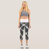 Stilisierte Birnbaumleaf Textur Print Leggings (Vorderseite)