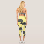 Stilisierte Birnbaumleaf Textur Print Leggings (Rückseite)