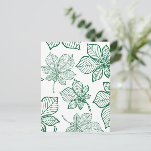 Stilisierte Blätter 5 Postkarte (Stehend Vorderseite)