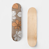 Stilisierte Blätter 7 Skateboard (Vorderseite)