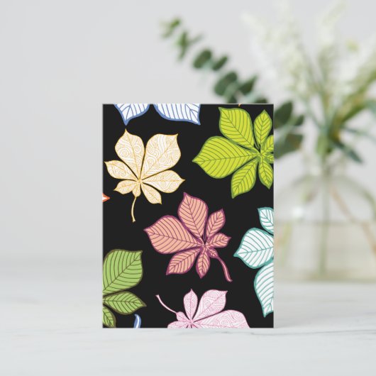 Stilisierte Blätter 9 Postkarte (Stehend Vorderseite)