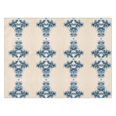 Stilisierte Blue Pepper Tree Blätter in hellbeige Tischdecke (Vorderseite (Horizontal))