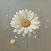 stilisierte blühende Gänseblümchen-Gemälde, Aufkleber (Vorderseite)