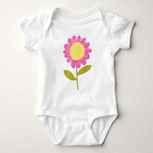 Stilisierte Blume Baby Strampler