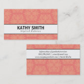 Stilisierte Blume | Chic Visitenkarte (Vorne/Hinten)