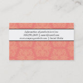 Stilisierte Blume | Chic Visitenkarte (Rückseite)