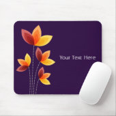 Stilisierte Blume - Deep Lila 25003a Mousepad (Mit Mouse)