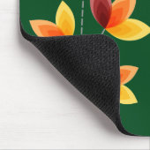 Stilisierte Blume - Dunkelgrün 02481c Mousepad (Ecke)