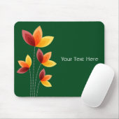 Stilisierte Blume - Dunkelgrün 02481c Mousepad (Mit Mouse)