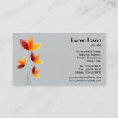 Stilisierte Blume - Lila in Weiß Visitenkarte (Rückseite)