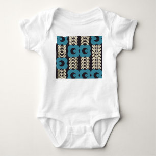 Stilisierte Blume: Moderne Vintage Geometrie. Baby Strampler