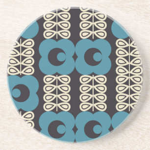 Stilisierte Blume: Moderne Vintage Geometrie. Getränkeuntersetzer