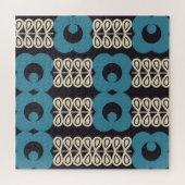 Stilisierte Blume: Moderne Vintage Geometrie. Puzzle (Horizontal)