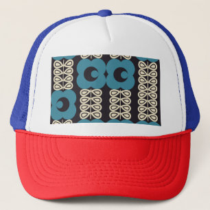 Stilisierte Blume: Moderne Vintage Geometrie. Truckerkappe