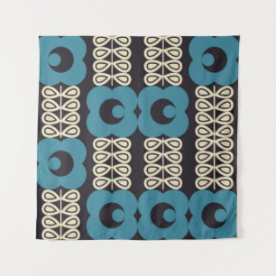 Stilisierte Blume: Moderne Vintage Geometrie. Wandteppich