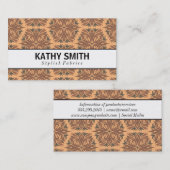 Stilisierte Blume Muster II | Chic Visitenkarte (Vorne/Hinten)