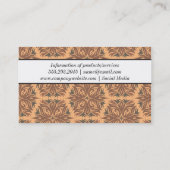 Stilisierte Blume Muster II | Chic Visitenkarte (Rückseite)