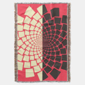 Stilisierte Blume: Schwarzes Rotes Elfenbein Decke (Vorderseite Vertikal)