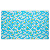 Stilisierte Blume - Sky Blue, Amber und White Stoff (Fat Quarter (45,7 x 55,9 cm))