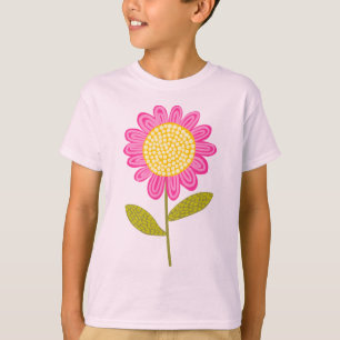 Stilisierte Blume T-Shirt