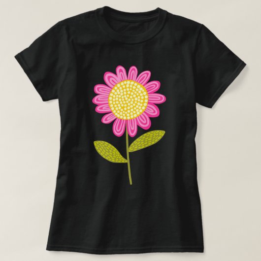 Stilisierte Blume T-Shirt (Design vorne)