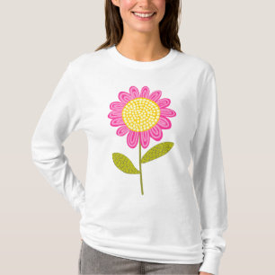 Stilisierte Blume T-Shirt